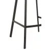 Tabouret de bar en tissu et métal NORTY (Vert, noir)