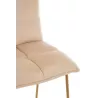 Tabouret de bar en tissu et métal FLOURINE (Beige, Or)