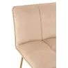 Tabouret de bar en tissu et métal FLOURINE (Beige, Or)