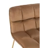 Chaise lounge en tissu et métal FLOURINE (Marron, or)