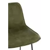 Tabouret de bar en tissu et métal PIXAN (Vert, noir)