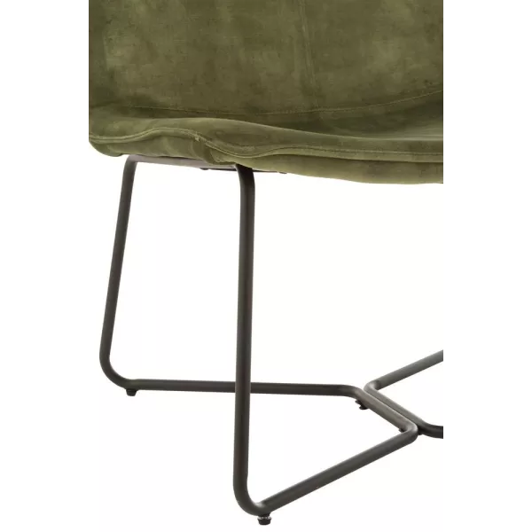 Chaise lounge en tissu et métal PIXAN (Vert, noir)