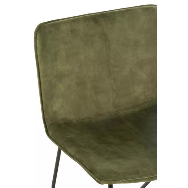 Chaise lounge en tissu et métal PIXAN (Vert, noir)