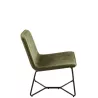 Chaise lounge en tissu et métal PIXAN (Vert, noir)