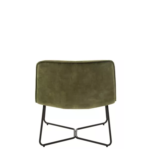 Chaise lounge en tissu et métal PIXAN (Vert, noir)