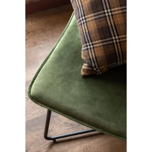 Chaise lounge en tissu et métal PIXAN (Vert, noir)