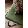 Chaise lounge en tissu et métal PIXAN (Vert, noir)