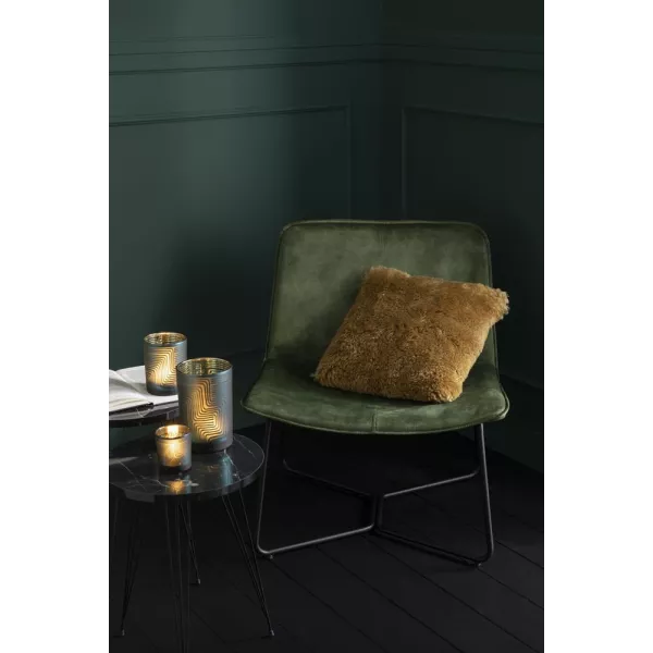 Chaise lounge en tissu et métal PIXAN (Vert, noir)