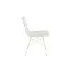 Chaise intérieur-extérieur en rotin et métal PINGO (Blanc)