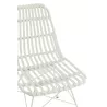 Chaise intérieur-extérieur en rotin et métal PINGO (Blanc)