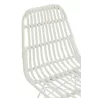 Chaise intérieur-extérieur en rotin et métal PINGO (Blanc)