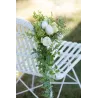 Chaise intérieur-extérieur en rotin et métal PINGO (Blanc)