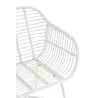 Fauteuil intérieur-extérieur en rotin PINGO (Blanc)