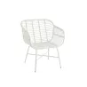 Fauteuil intérieur-extérieur en rotin PINGO (Blanc)