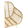 Fauteuil intérieur-extérieur en rotin et métal PINGO (Naturel, blanc)