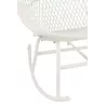 Fauteuil à bascule intérieur-extérieur en roseau et métal PONETTE (Blanc)