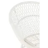 Fauteuil à bascule intérieur-extérieur en roseau et métal PONETTE (Blanc)