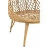 Fauteuil lounge intérieur-extérieur en roseau et métal PONETTE (Naturel)