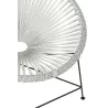 Fauteuil relax intérieur-extérieur en rotin et métal GAROL (Blanc)