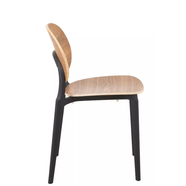 Chaise polyvalente JANOUK (Naturel, Noir)