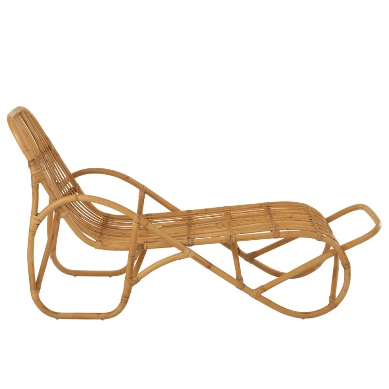 Chaise longue en rotin MARGINE (Naturel)