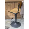 Tabouret de bar en bois et métal PLEVAN (Marron, noir)