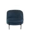 Fauteuil lougne en tissu et métal BILON (Bleu)