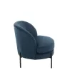 Fauteuil lougne en tissu et métal BILON (Bleu)