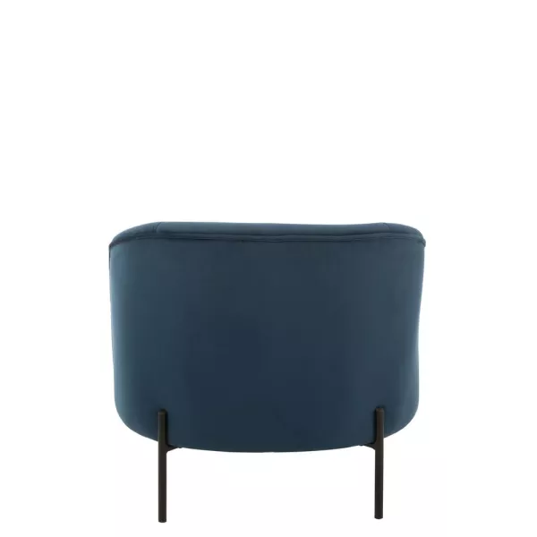 Fauteuil lougne en tissu et métal BILON (Bleu)