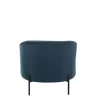 Fauteuil lougne en tissu et métal BILON (Bleu)