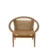 Chaise ronde en teck et corde BRIGA (Naturel)