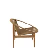 Chaise ronde en teck et corde BRIGA (Naturel)