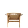 Chaise ronde en teck et corde BRIGA (Naturel)