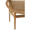 Chaise ronde en teck et corde BRIGA (Naturel)