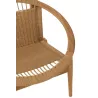 Chaise ronde en teck et corde BRIGA (Naturel)