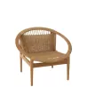 Chaise ronde en teck et corde BRIGA (Naturel)