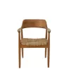 Chaise en teck et corde BRIGA (Naturel)