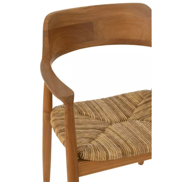 Chaise en teck et corde BRIGA (Naturel)