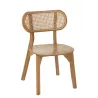 Chaise en teck et cannage BRIGA (Naturel)