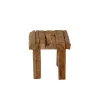 Tabouret bas en bois de teck ZOUZOU (Naturel)