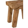 Tabouret bas en bois de teck ZOUZOU (Naturel)