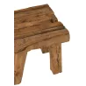 Tabouret bas en bois de teck ZOUZOU (Naturel)