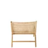 Fauteuil lounge en bois et rotin ajouré BAPIN (Naturel)