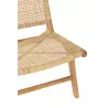 Fauteuil lounge en bois et rotin ajouré BAPIN (Naturel)