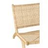 Fauteuil lounge en bois et rotin ajouré BAPIN (Naturel)