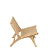 Fauteuil lounge en bois et rotin serré BAPIN (Naturel)