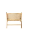 Fauteuil lounge en bois et rotin serré BAPIN (Naturel)