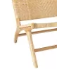 Fauteuil lounge en bois et rotin serré BAPIN (Naturel)