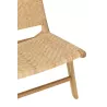 Fauteuil lounge en bois et rotin serré BAPIN (Naturel)