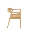 Chaise en teck et rotin PALBON (Naturel)